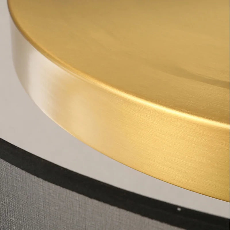 LED Ceiling Light All Copper Modern Nordic Round Decorative Light for Living Room and Bedroom