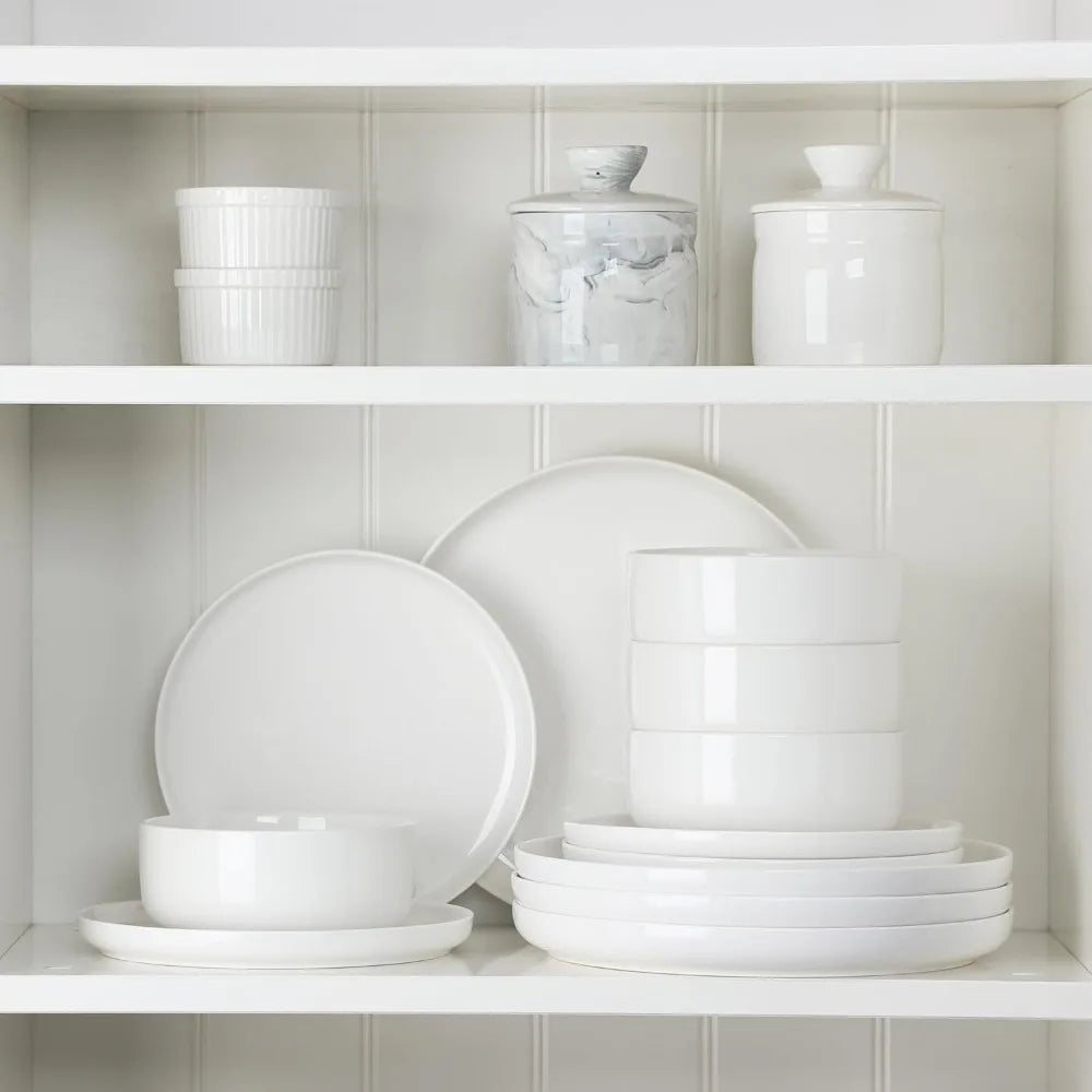 Malacasa Porcelain Dinnerware Set Luna Collection