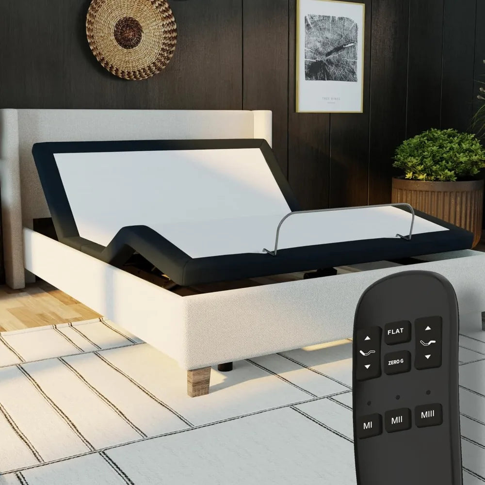 Queen E3 Adjustable Bed Frame with Wireless Remote Control and Customizable Comfort