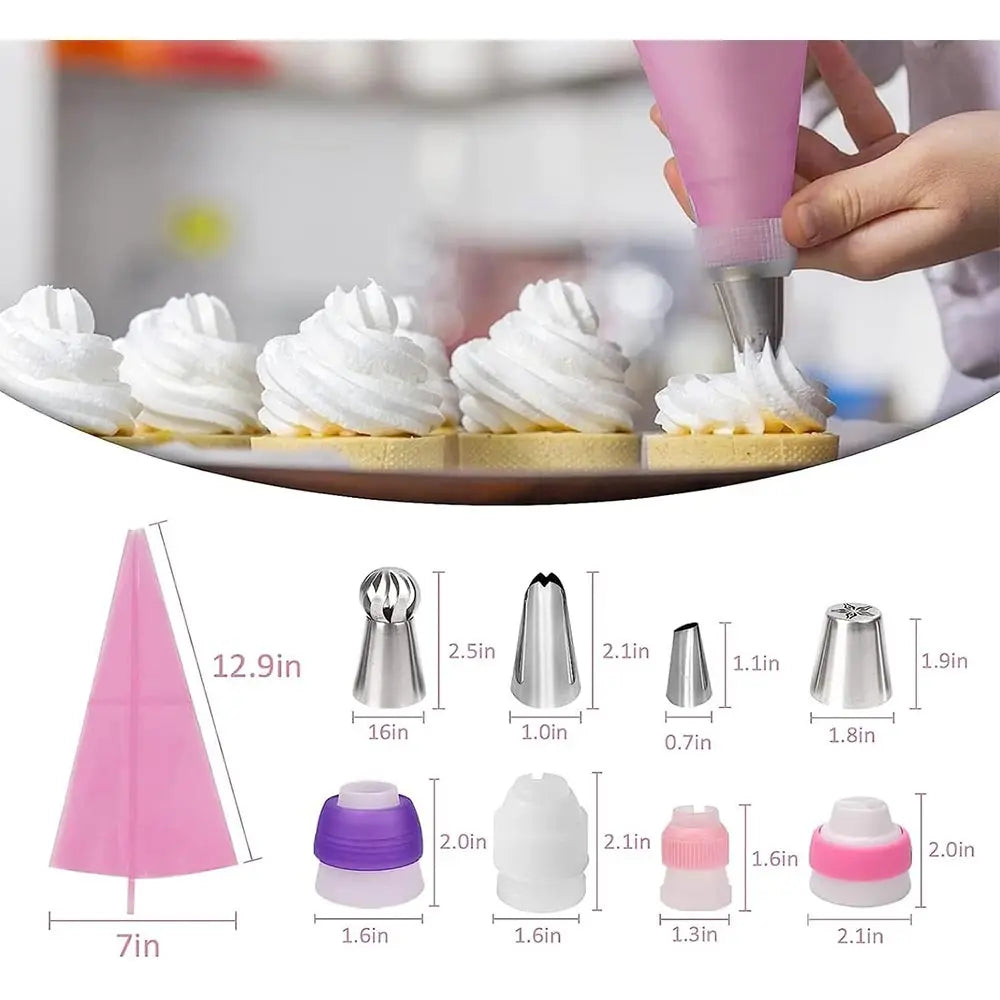 Feature 359Pcs Cake Decorating Set With 66 Tips Piping Bags