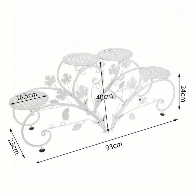 Set Of 2 DIY Matching Plant Stand Entryway Garden Wedding Flower Shelf Rack Decor