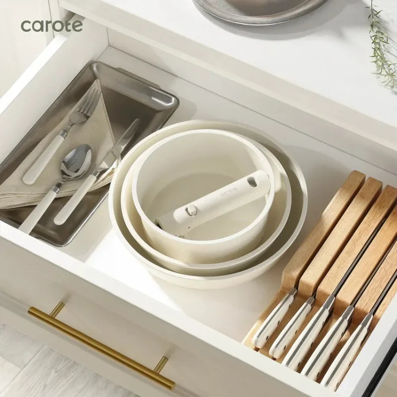 Carote Nonstick Cookware Sets, Non Stick Pots and Pans Set with Removable Handle