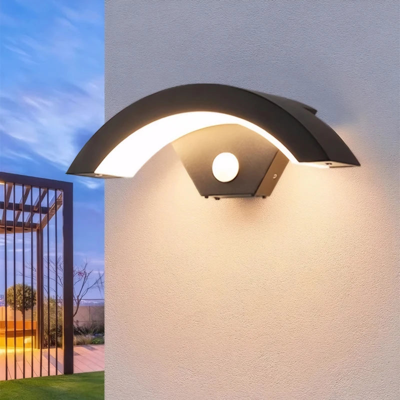 Aluminum LED Wall Lamp Outdoor Motion Sensor Waterproof IP65 Garden Lights Street Corridor Stairs Lighting