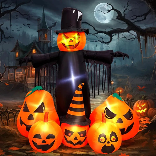 Hign Concerned Halloween Inflatable Pumpkin With LED Yard