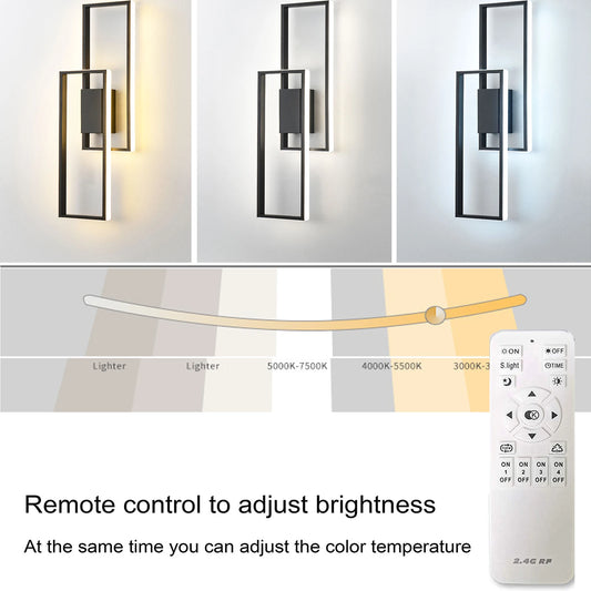 Modern Indoor Wall Light with Adjustable Color Temperature and Brightness for Bedrooms and Stairs 110V Wall Mounted LED Fixture