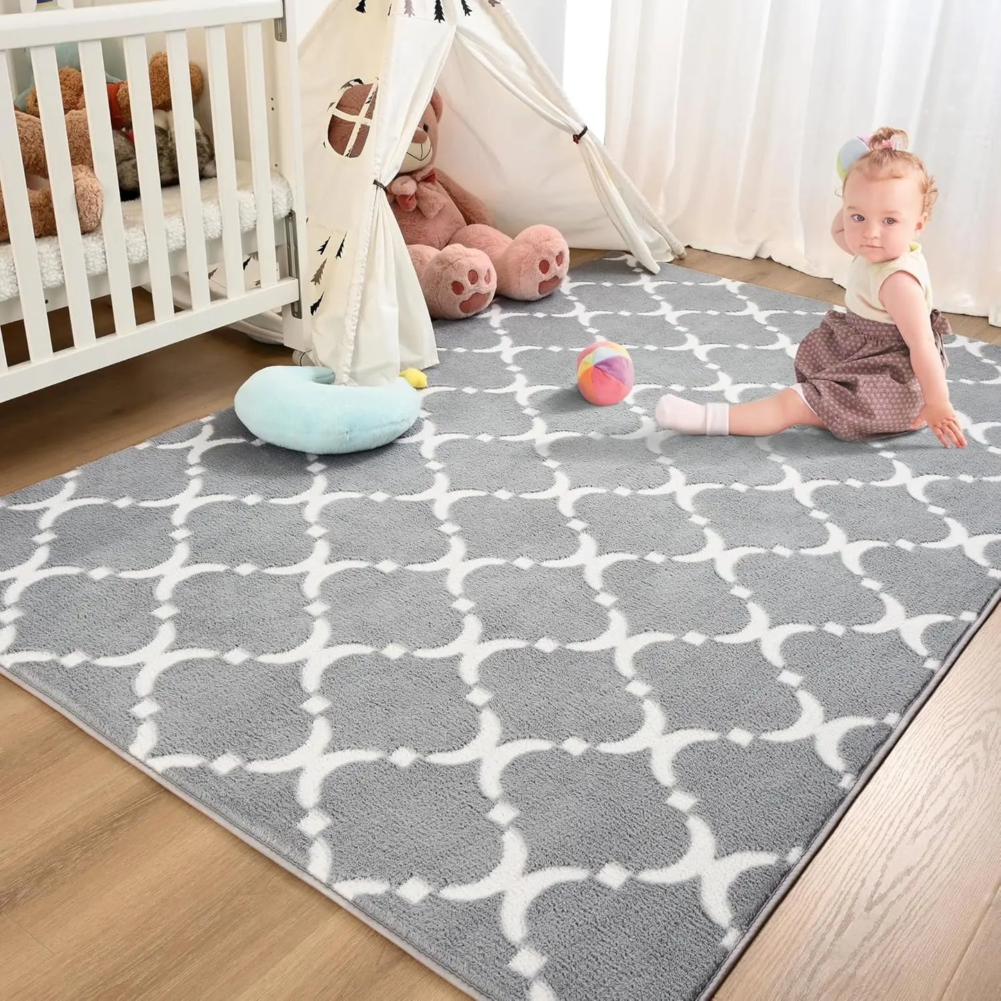 Large Shag Area Rug Memory Foam Living Room Rug 6x9 Feet
