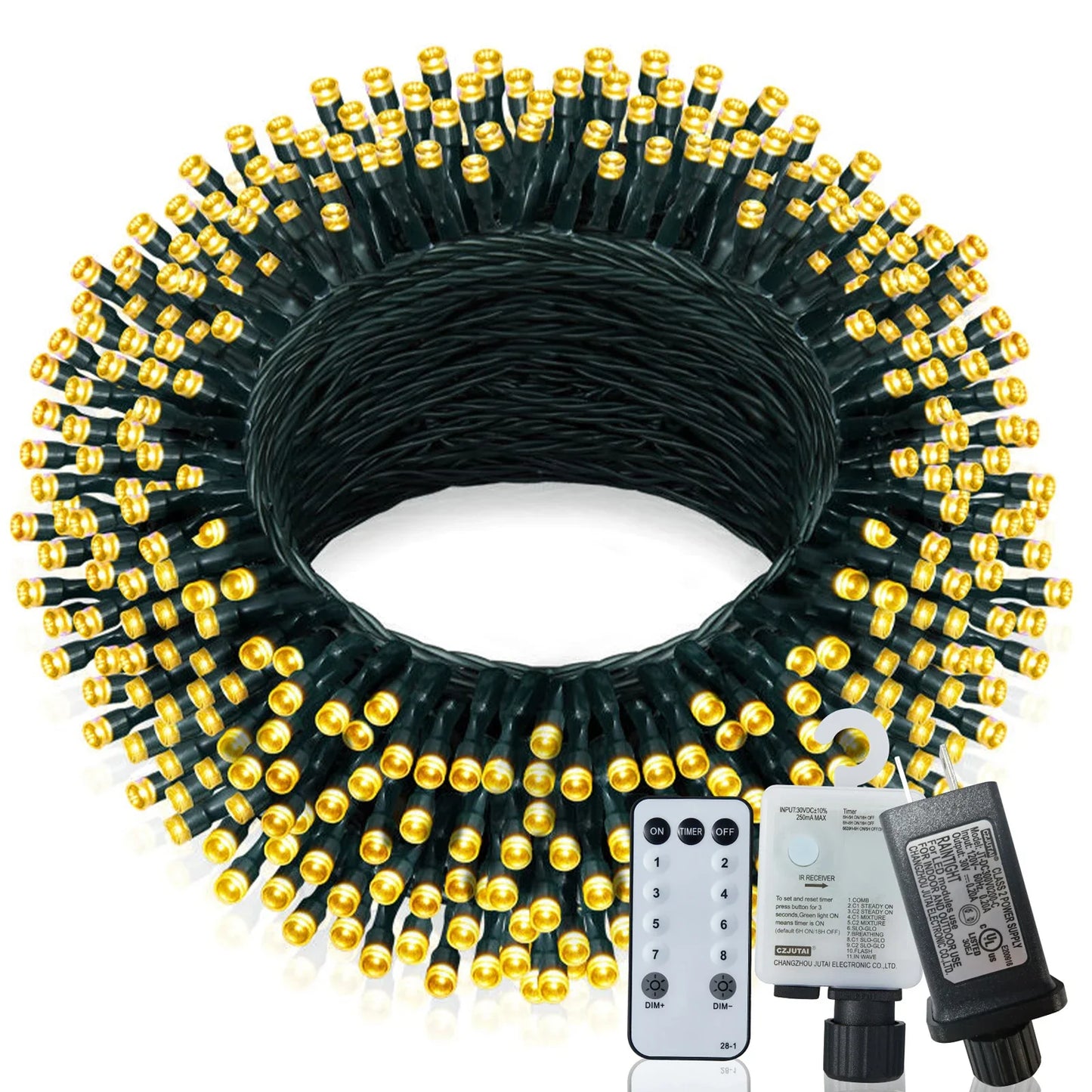 NoHign Christmas Lights Waterproof String 8 Modes Timer