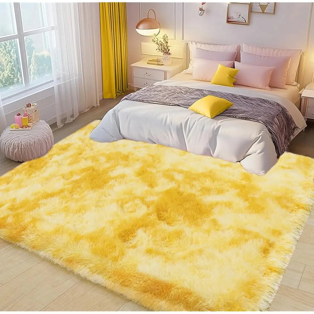 DIXSG Fluffy Rug For Living Room Non Slip Fuzzy Carpet