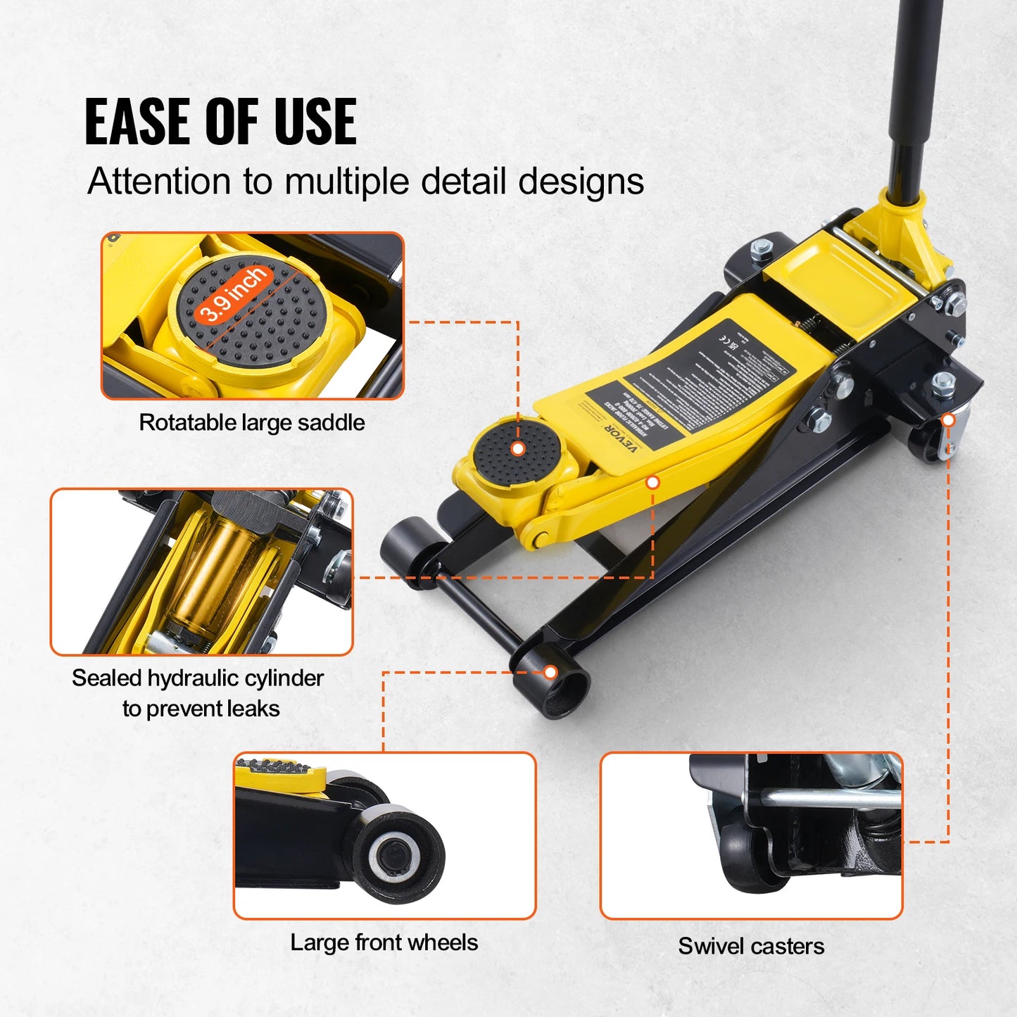 SucceBuy Floor Jack Low Profile Hydraulic Car Jack
