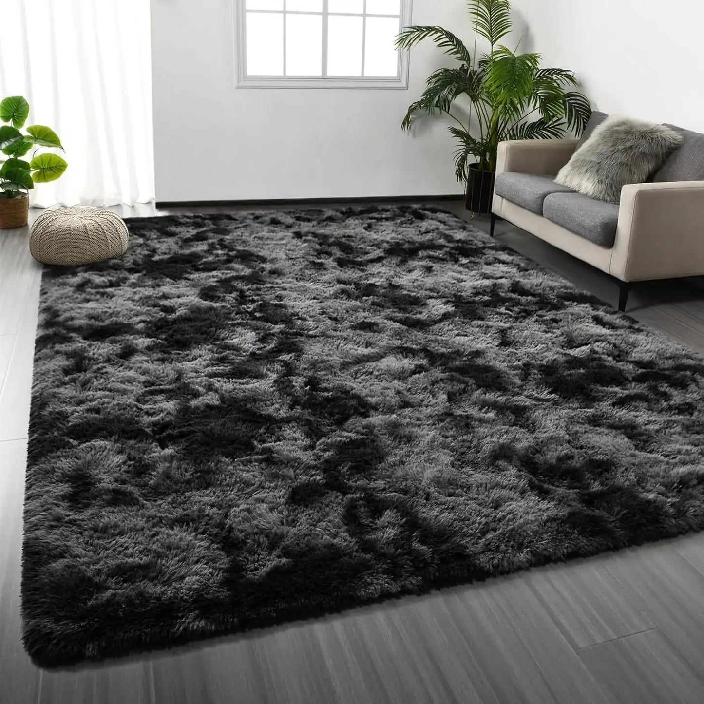 Lochas Soft Plush Tie Dye Velvet Rugs for Living Room