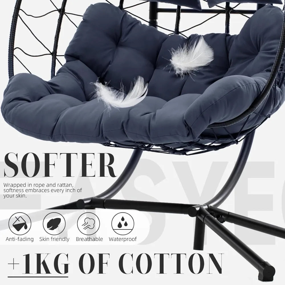 Spicyerase Double Egg Hammock Swing Chair With Stand