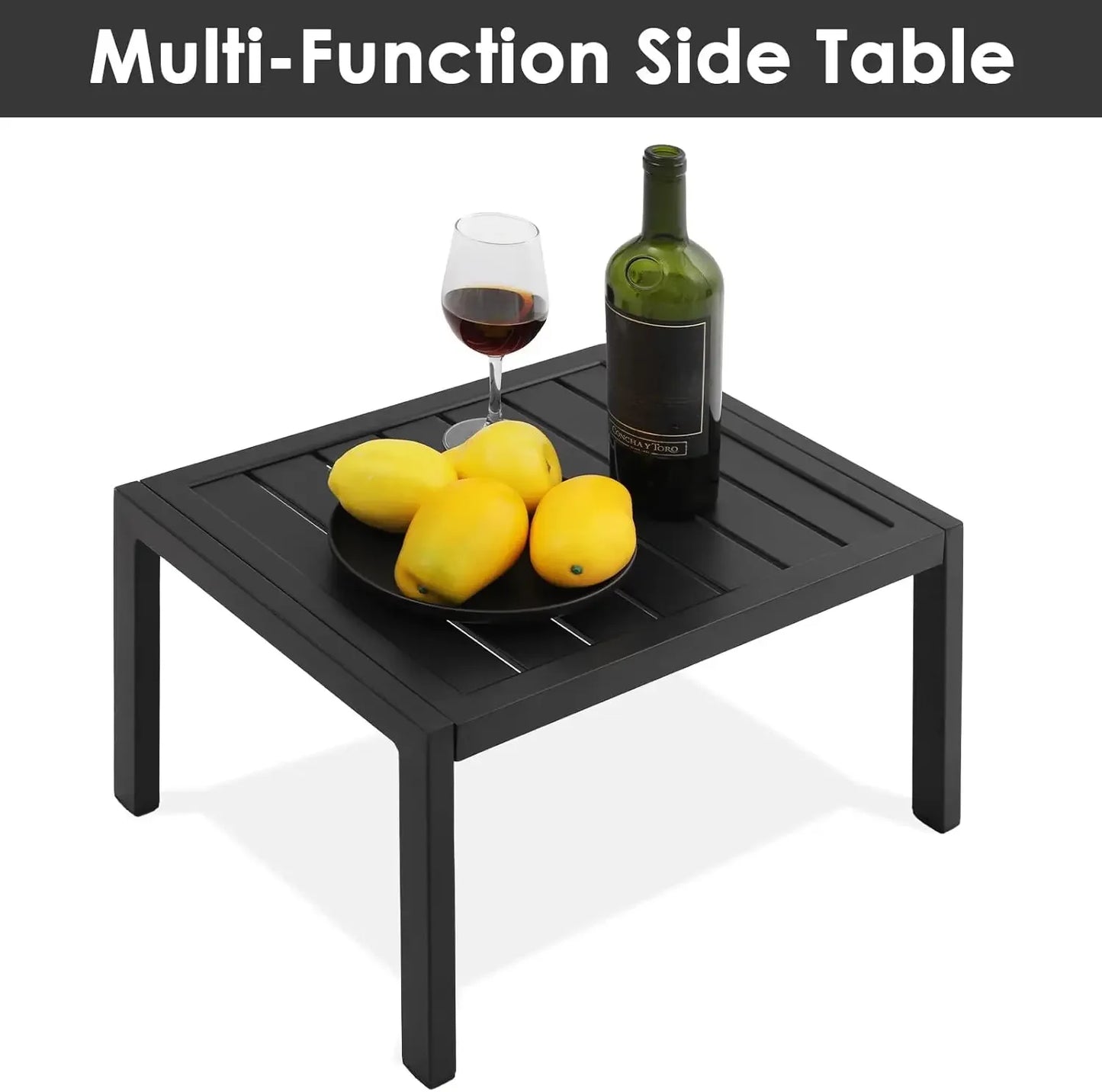 XMSJ 3 Piece Adjustable Pool Chair Lounge Set with Headrests