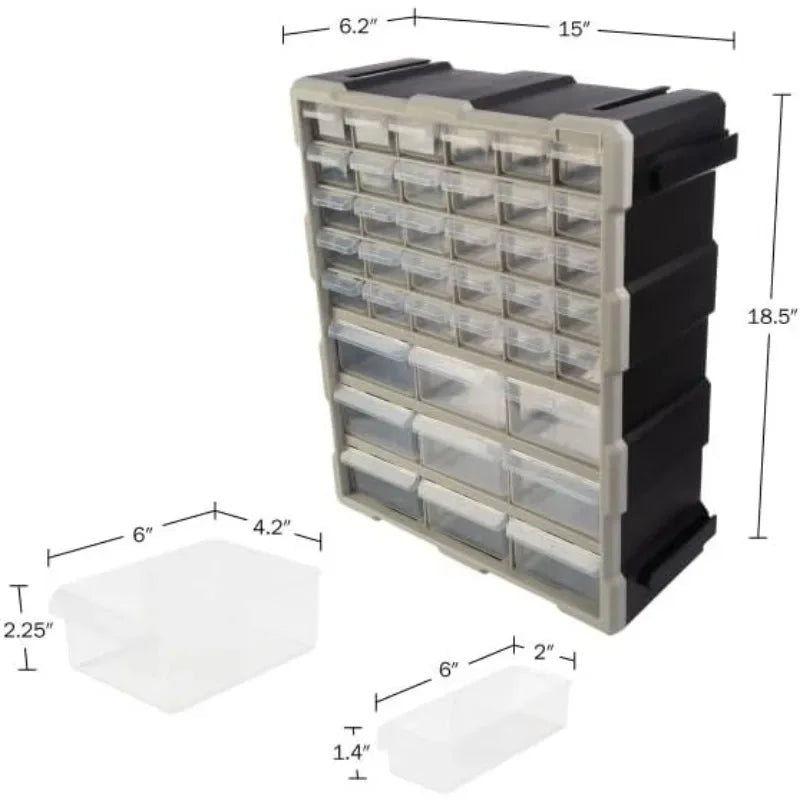 home.9-Drawer Plastic Small Parts Organizer for Hardware Crafts Garage