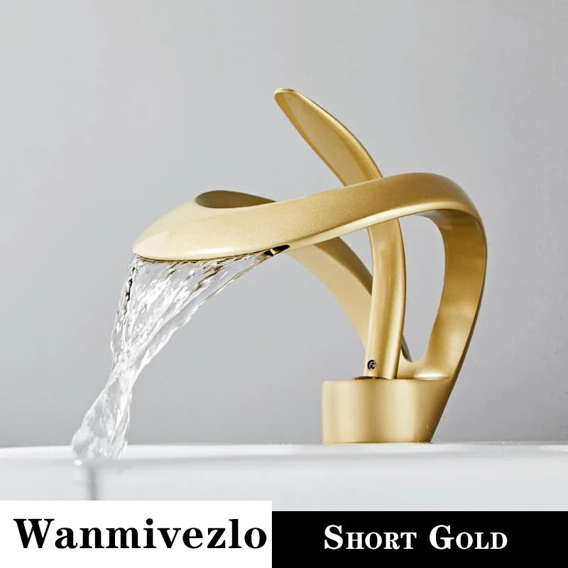 Wanmivezlo Waterfall Deck Mounted Basin Faucet for Bathroom