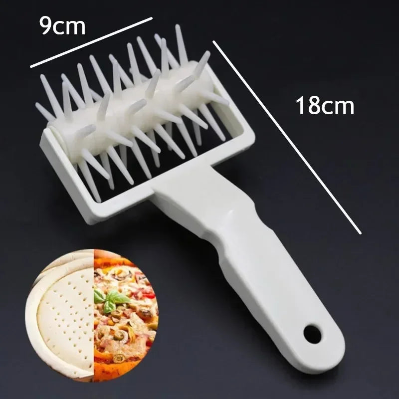 1pcs Pizza Rolling Pin Punch Pastry Roller Pin Biscuit Dough Pie Hole  Embossing Dough Roller Lattice Craft Baking Cooking Tool