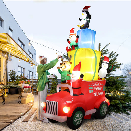 Hign-concerned Chemical Santa Driving LED Garden Decoration