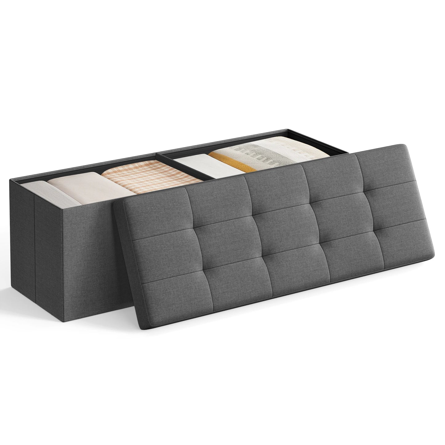 Songmics Mazie Folding Storage Ottoman Bench End Of Bed