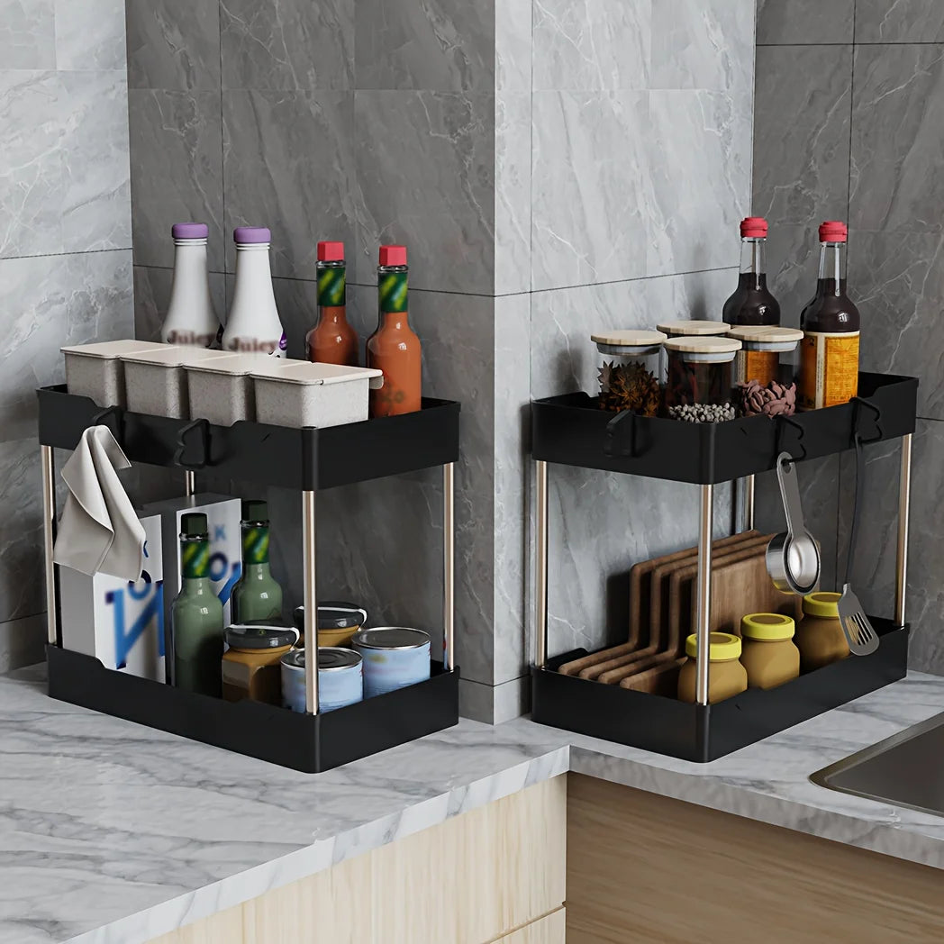 3pcs Under Bathroom Sink Organizers for Kitchen and Bath