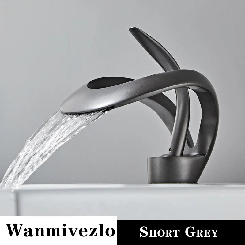 Wanmivezlo Waterfall Deck Mounted Basin Faucet for Bathroom