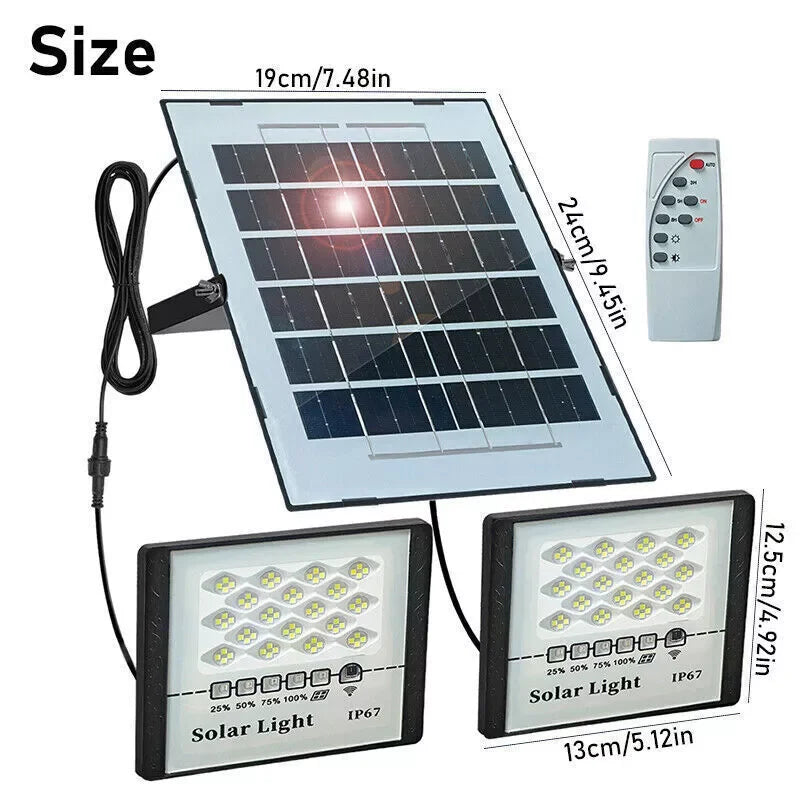 300W Solar Street Light Dusk To Dawn Outdoor LED Flood Lamp