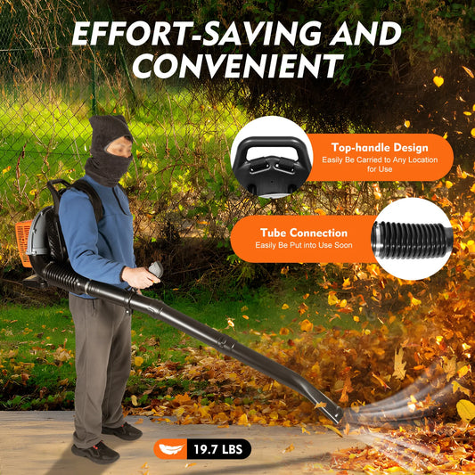 Hign-concerned 65cc 2 Stroke Backpack Leaf Blower 2.7 kW
