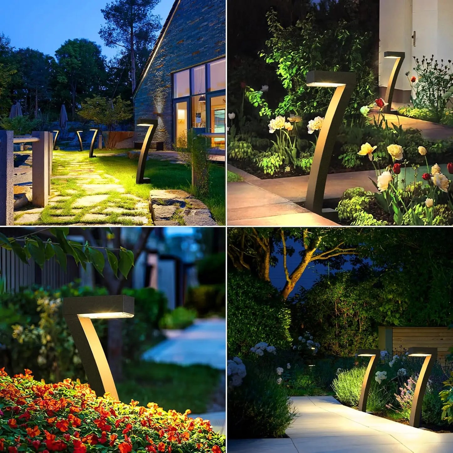 6Pack Bright Solar Outdoor Lights Pathway for Yard Walkway