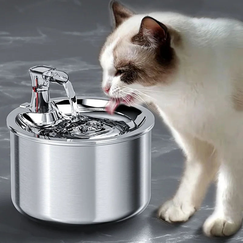 NPET Stainless Steel Pet Water Fountain Automatic Sensor
