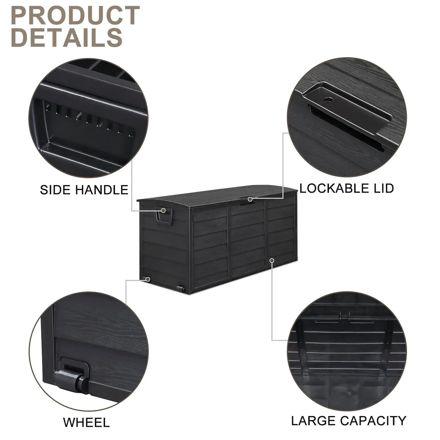 Hign-concerned Outdoor Storage Deck Box Chest for Tools