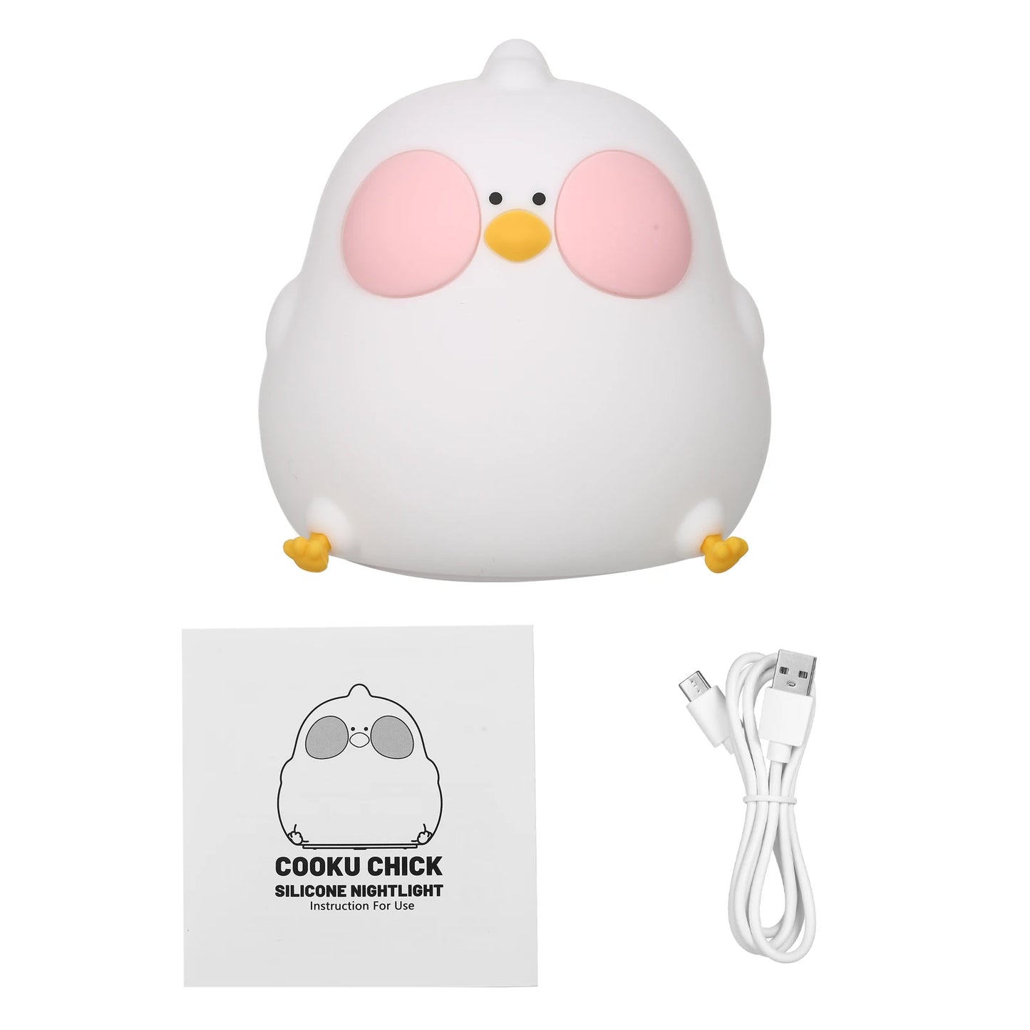 Tomshine RGB Changing Night Light Cute Chicken Nursery Lamp