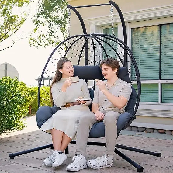 Spicyerase Double Egg Hammock Swing Chair With Stand