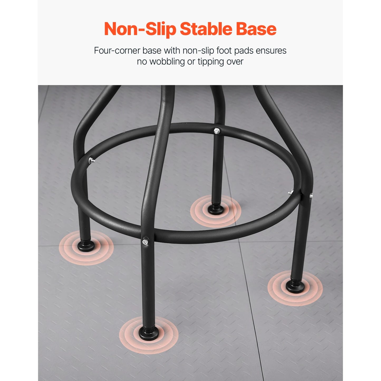 VEVOR Backrest Shop Stool Adjustable Pneumatic Garage Seat
