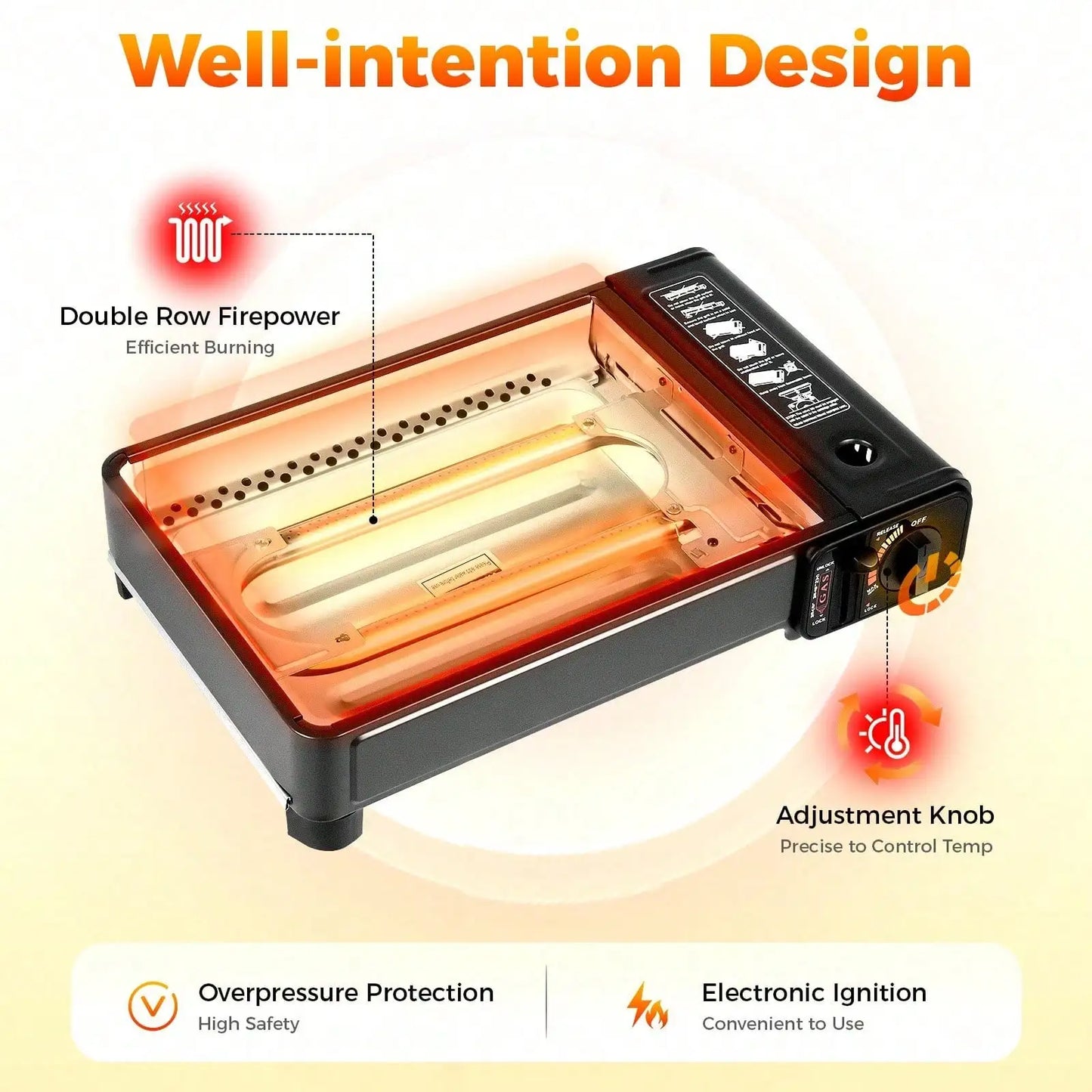Portable Butane Gas Grill Bbq Korean Style Stainless Steel