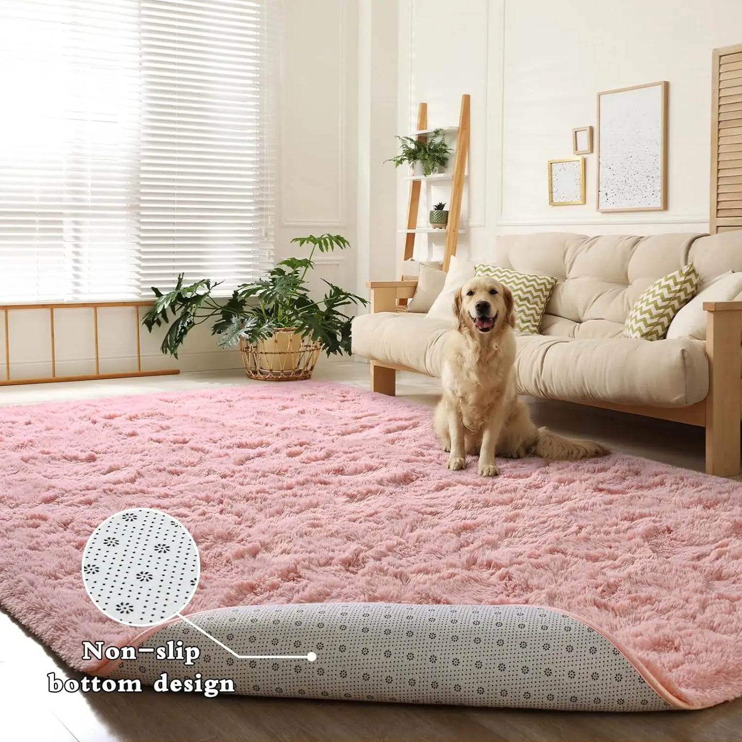 Fluffy Rug Indoor Plush Soft Carpet for Living Room Area Rug