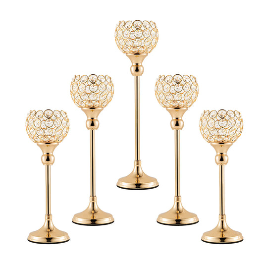 VINCIGANT Crystal Candlestick Holders For Weddings Set