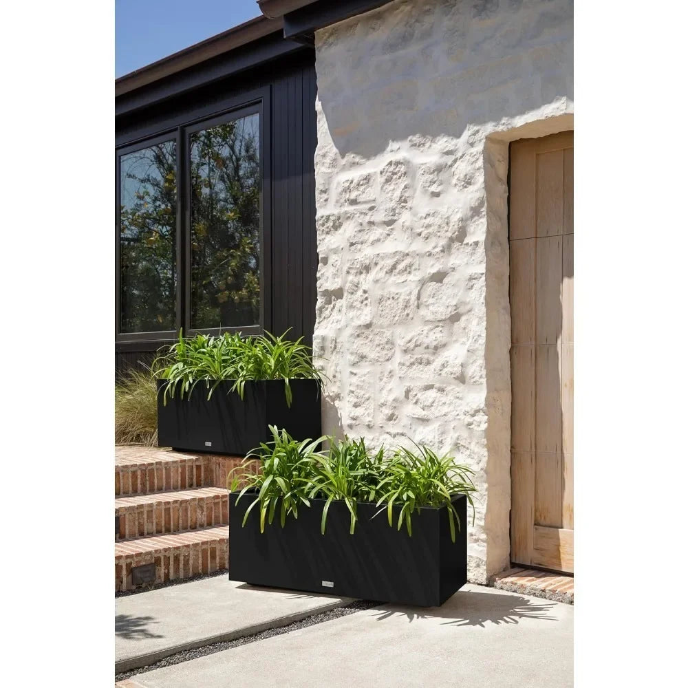 Large Rectangular Long Box Planter for Indoor or Outdoor Use Durable All-Weather Plastic 38 Inches by 15 Inches by 16.25 Inches