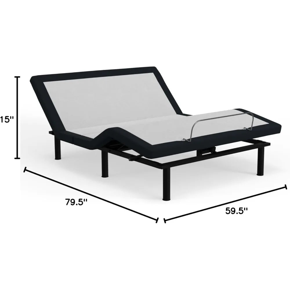 Queen E3 Adjustable Bed Frame with Wireless Remote Control and Customizable Comfort