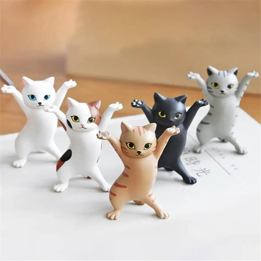 Cat Ornaments Anime Raising Hands Dancing Cat Model Toys