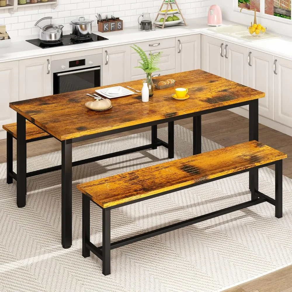 Hign-concerned Dining Room Table Set Rustic Space Saving