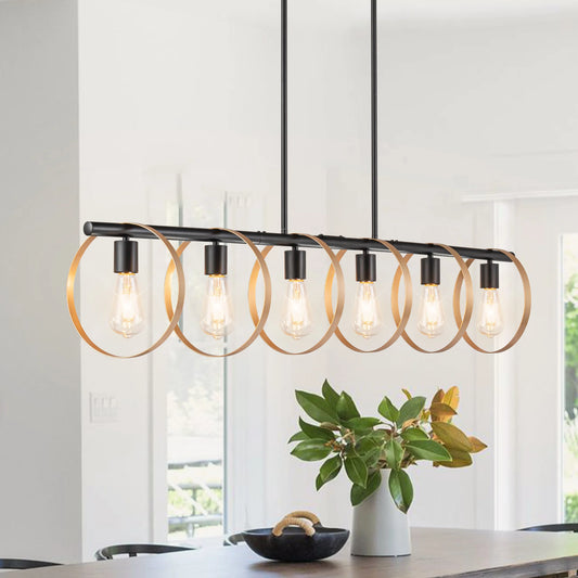5/6 Light Dimmable Metal Kitchen Island Pendant Chandelier