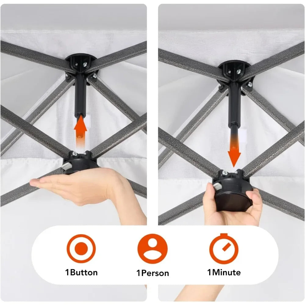 Cover Area Easy Up Canopy Tent UV Resistant Waterproof