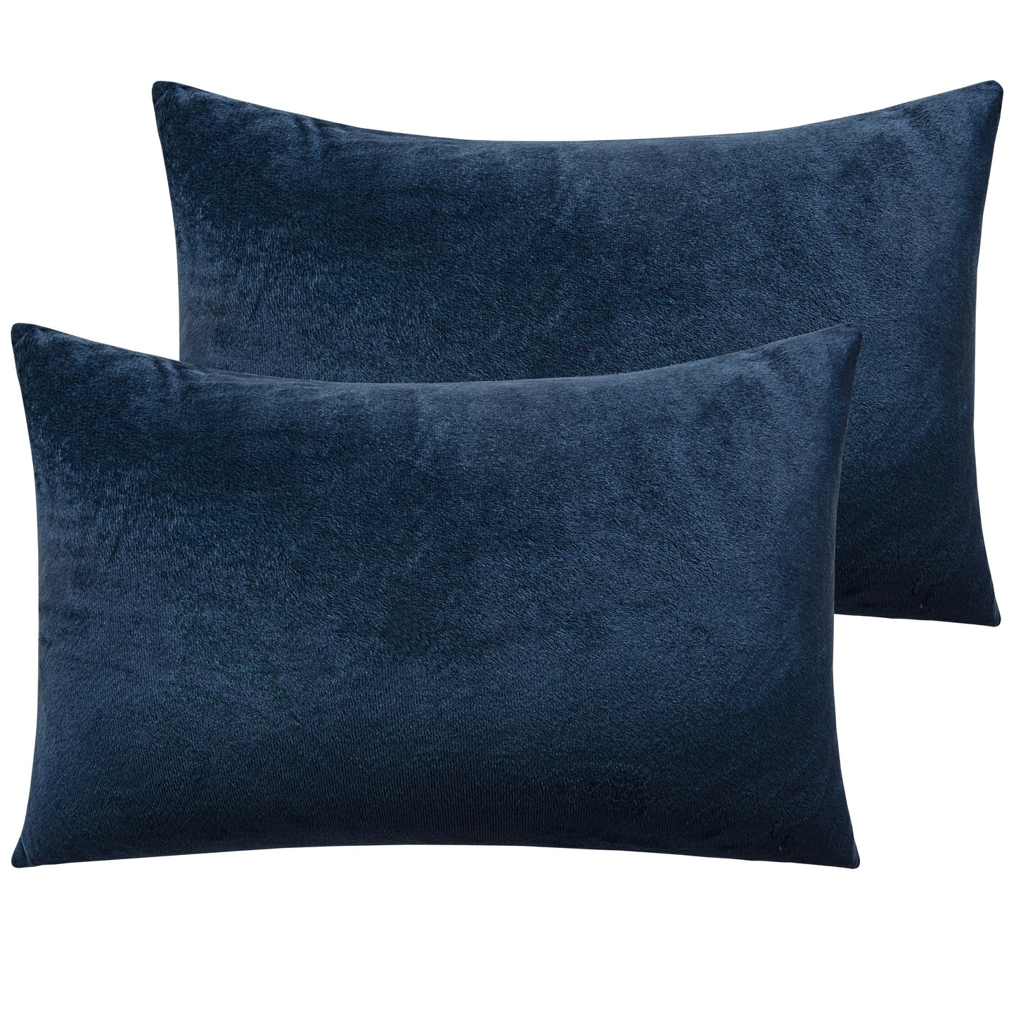 Ntbay 2 Pack Velvet Hidden Zippered Pillowcases Super Soft Cozy