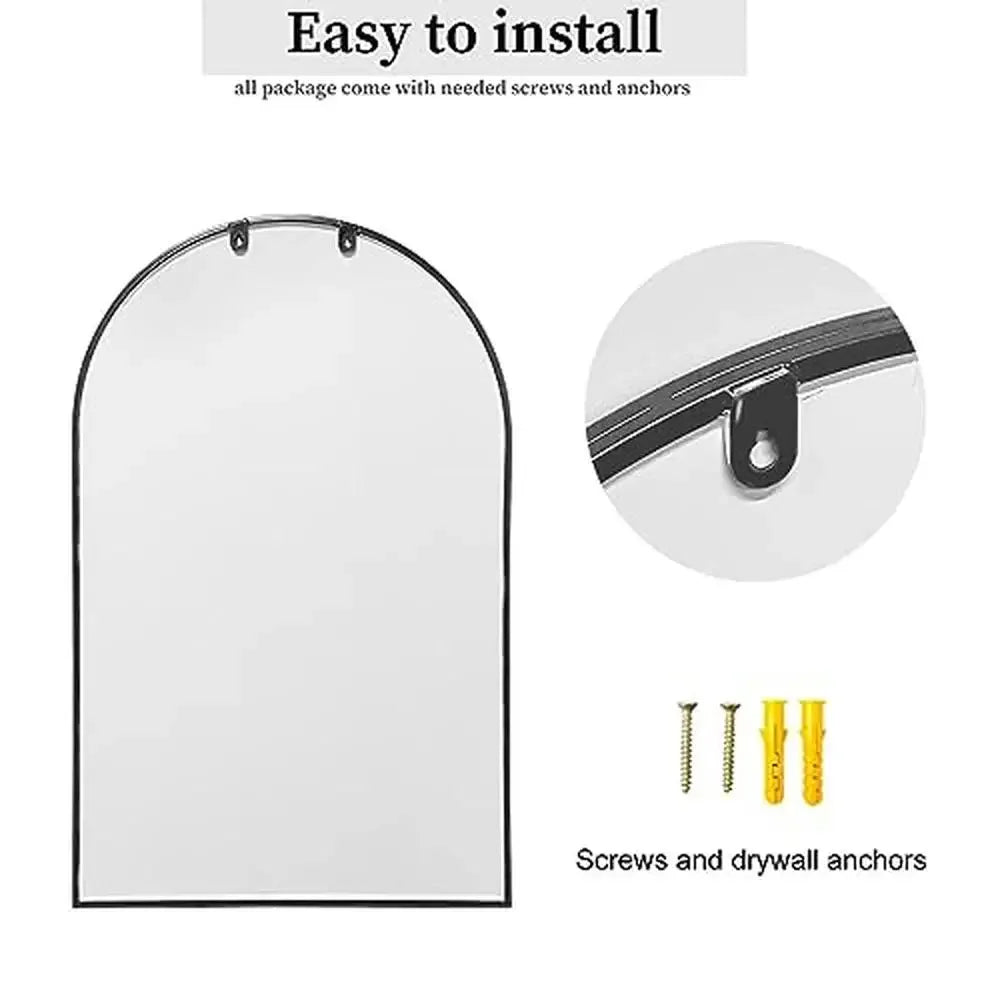 DUTRIEUX Arched Window Mirror Modern Iron Frame Vanity