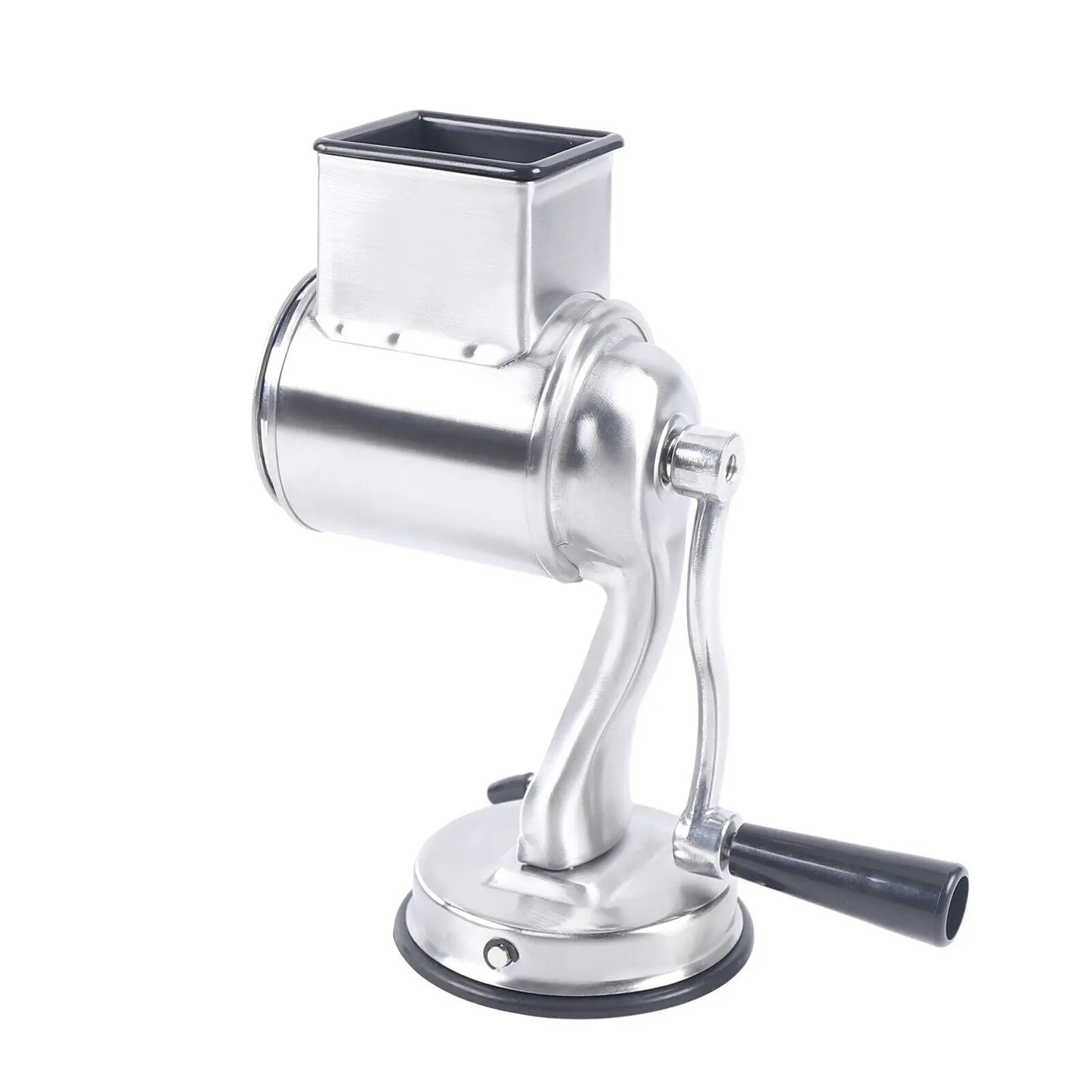 Stainless Steel Rotary Vegetable Cheese Grater Potato Slicer Handheld Grater with 5 Dishwasher Safe Blades