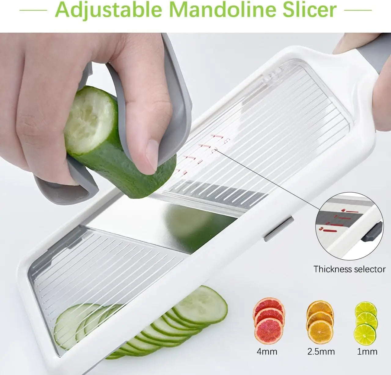 Handheld Vegetable Slicer Cutter with Comfort Grip and Safety Features Easy to Clean Slicers for Fruits and Vegetables
