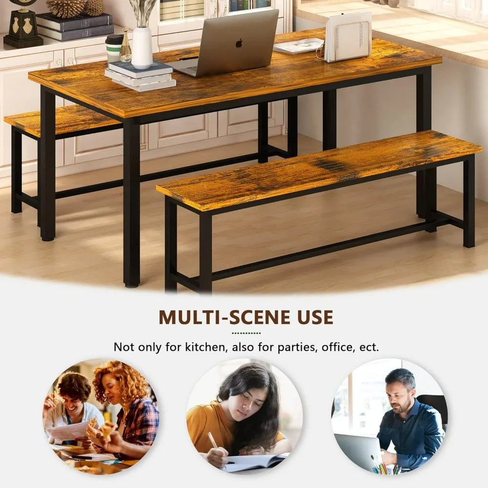 Hign-concerned Dining Room Table Set Rustic Space Saving