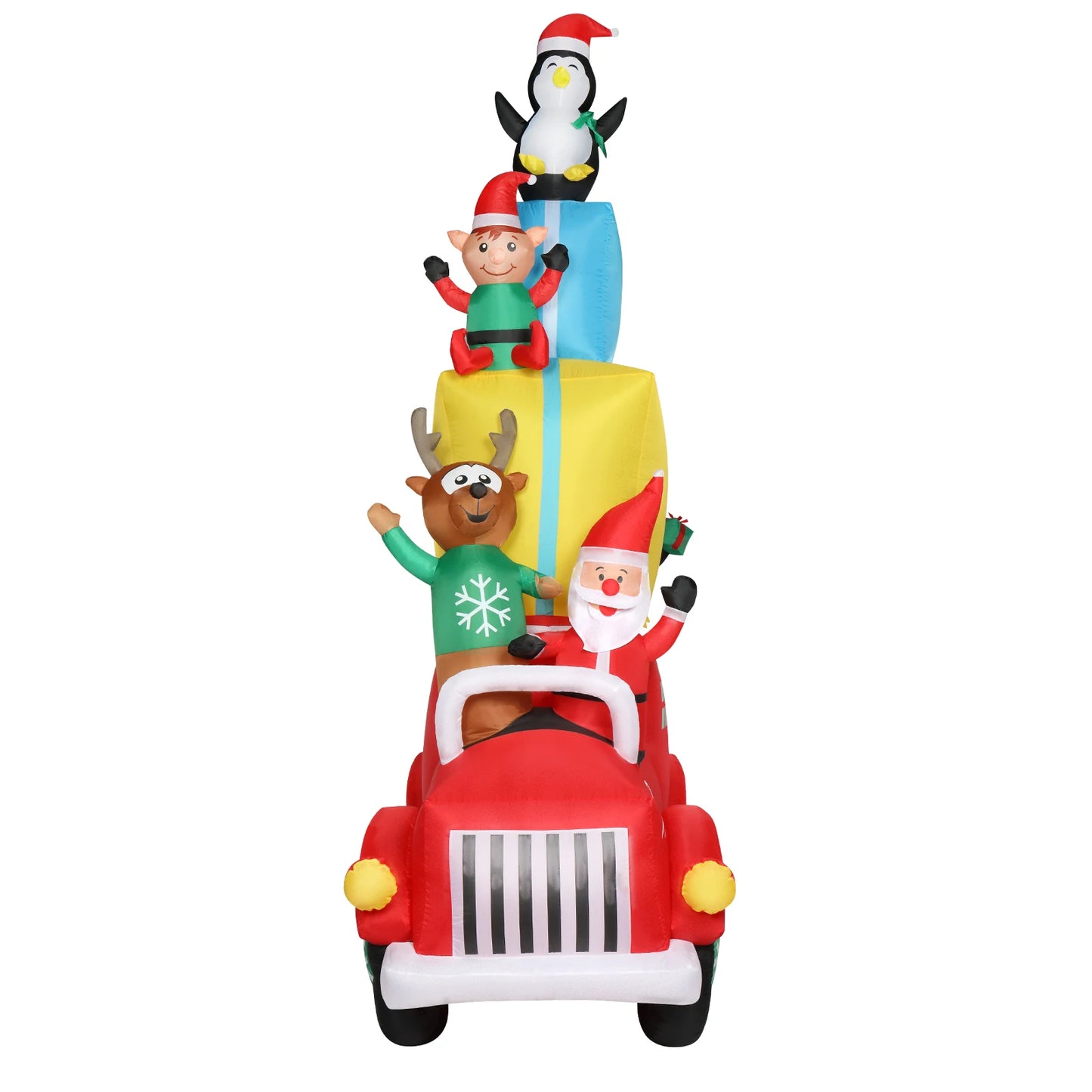 Hign-concerned Chemical Santa Driving LED Garden Decoration
