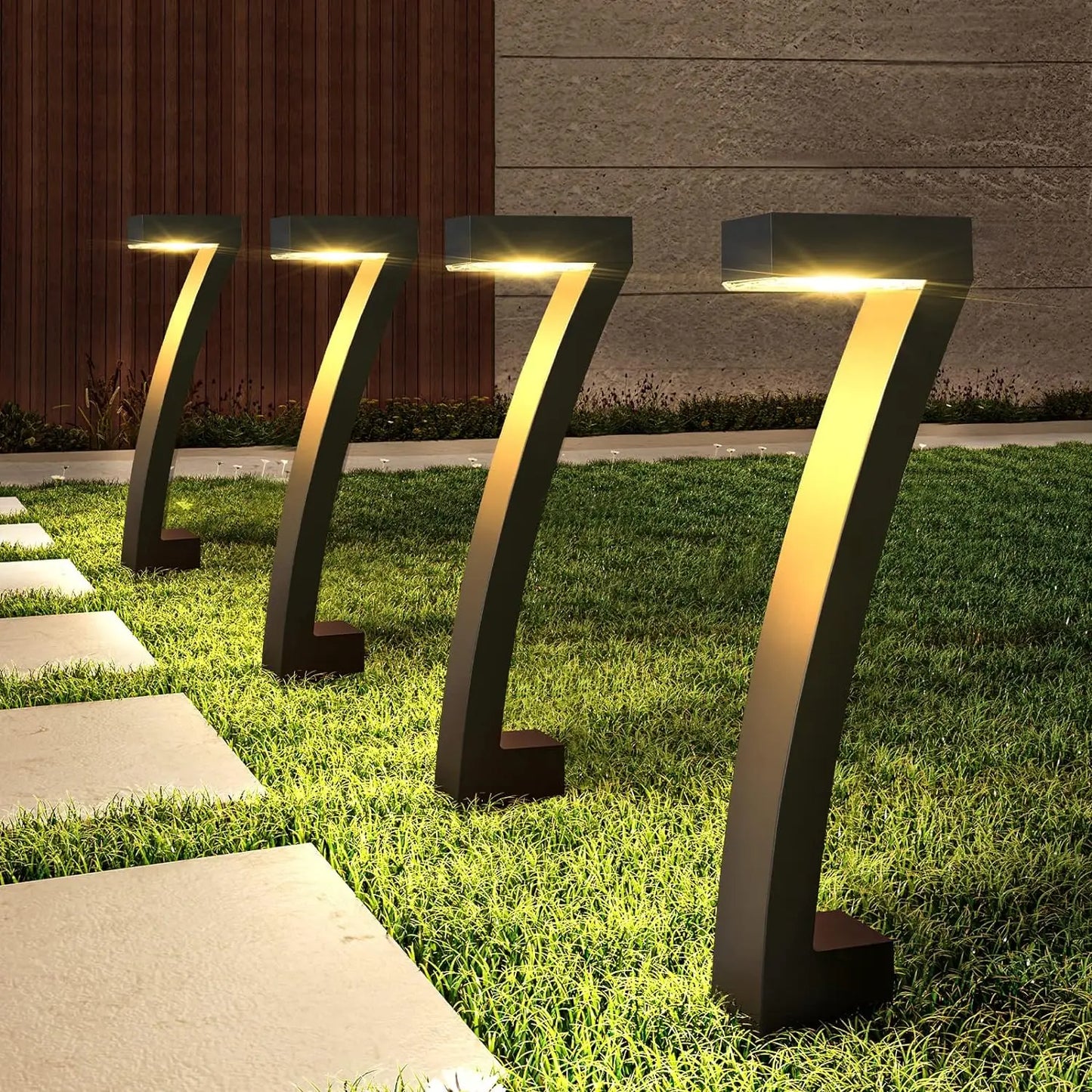 6Pack Bright Solar Outdoor Lights Pathway for Yard Walkway