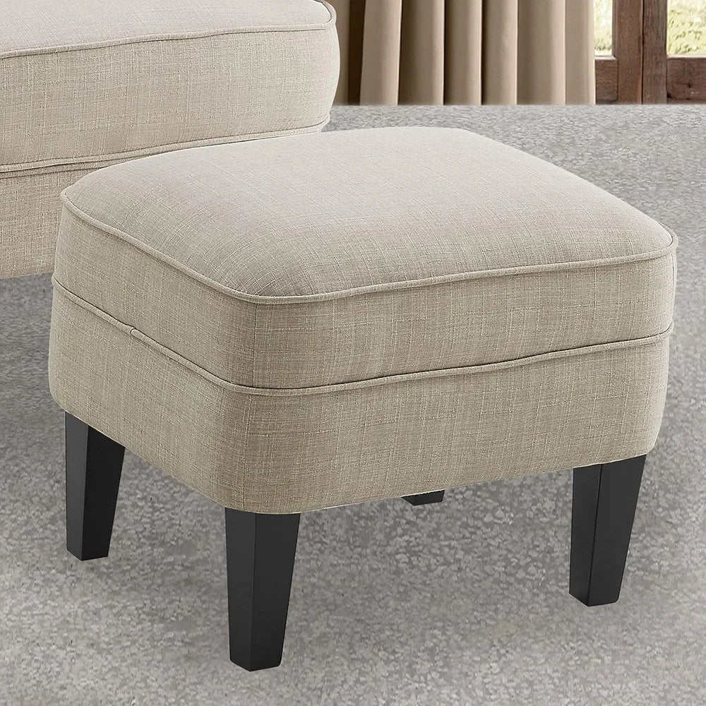Rosevera Ultramodern Luxuriously Mid Century Upholstered Tufted Chair And Ottoman
