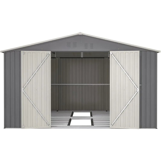 Galvanized Steel Outdoor Storage Shed With Floor Frame