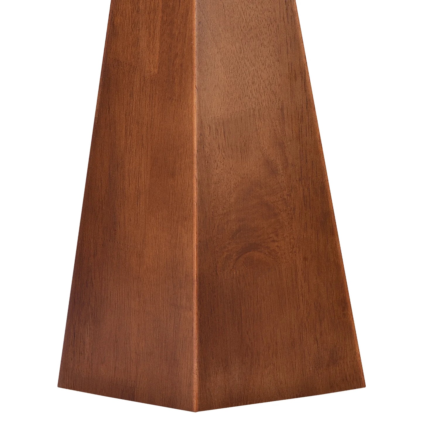 STANBOW Walnut Wood Table Lamp With Linen Shade Modern